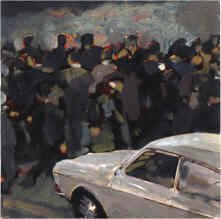 Lorca en montant l�escalier de l�immeuble